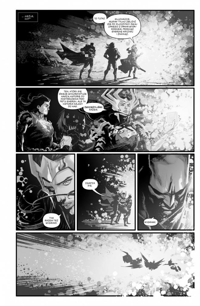 Strona z komiksu "Batman Death Metal, tom 2".