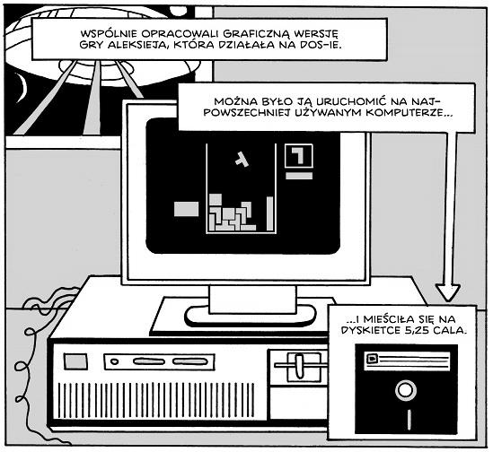Strona z komiksu "Tetris: Ludzie i gry".