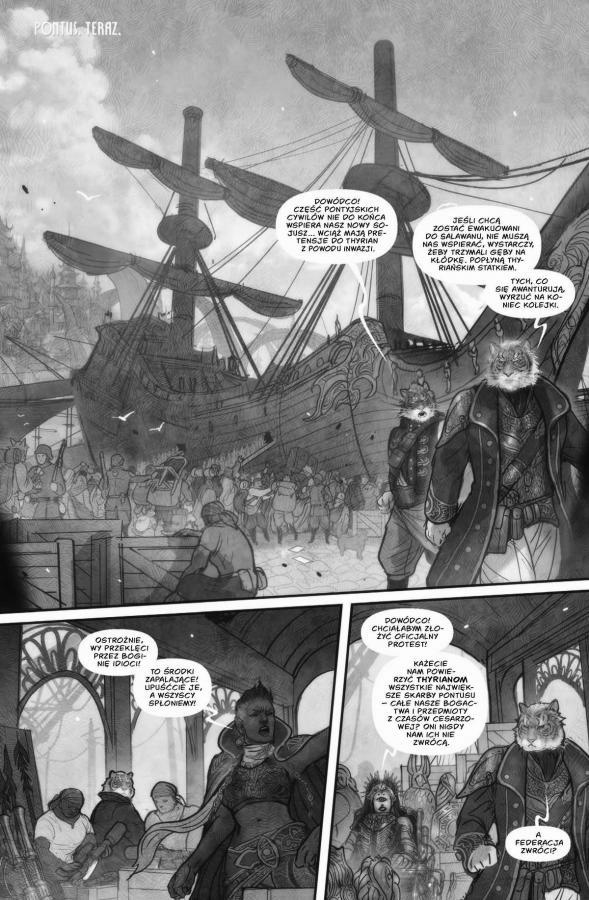 Strona z komiksu "Monstressa". 
